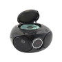 Boombox R204 Radio CD MP3, Bluetooth, USB, radio FM Noir avec poignée portable secteur ou piles