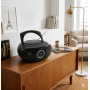 Boombox R204 Radio CD MP3, Bluetooth, USB, radio FM Noir avec poignée portable secteur ou piles