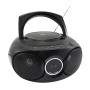 Boombox R204 Radio CD MP3, Bluetooth, USB, radio FM Noir avec poignée portable secteur ou piles