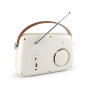 Radio Bluetooth FM vintage RETRO35  portable blanche batterie rechargeable look rétro