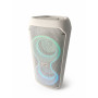 INOVALLEY Enceinte Bluetooth 400W Blanc LED RGB Karaoké TWS Radio FM Batterie Rechargeable KA-08