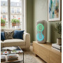 Pack 800W  2 Enceintes Bluetooth  800W Blanc LED RGB Karaoké TWS Radio FM Batterie Rechargeable KA-08