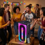 Pickering Enceinte Bluetooth 5.0 Amplifiée 300W TWS Rechargeable LED Microphone USB MicroSD Noir