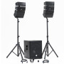 BM Sonic Pack Sono DJ BMS-15-ARRAY-BT 1200W Caisson 38cm Enceintes Satellites USB Bluetooth Supports Câbles