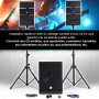 BM Sonic Pack Sono DJ BMS-15-ARRAY-BT 1200W Caisson 38cm Enceintes Satellites USB Bluetooth Supports Câbles