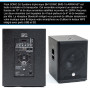 BM Sonic Pack Sono DJ BMS-15-ARRAY-BT 1200W Caisson 38cm Enceintes Satellites USB Bluetooth Supports Câbles