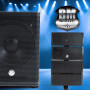 BM Sonic Pack Sono DJ BMS-15-ARRAY-BT 1200W Caisson 38cm Enceintes Satellites USB Bluetooth Supports Câbles