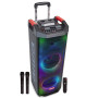AIWA KBTUS-710-MKII Enceinte Karaoké Portable 700W Bluetooth 5.0 TWS 2 Micros VHF Sans Fil Batterie LED RGB