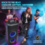 AIWA KBTUS-710-MKII Enceinte Karaoké Portable 700W Bluetooth 5.0 TWS 2 Micros VHF Sans Fil Batterie LED RGB