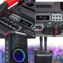 AIWA KBTUS-710-MKII Enceinte Karaoké Portable 700W Bluetooth 5.0 TWS 2 Micros VHF Sans Fil Batterie LED RGB