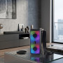INOVALLEY HP345-B Enceinte Bluetooth lumineuse 10W LEDs TWS FM USB SD AUX Noir