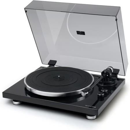 MUSE MT-109 BTO: tocadiscos estéreo de 33 y 45 rpm con Bluetooth, brazo de carbono Audio-Technica, color negro