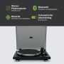 MUSE MT-109 BTO: tocadiscos estéreo de 33 y 45 rpm con Bluetooth, brazo de carbono Audio-Technica, color negro
