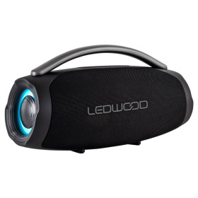 LEDWOOD Xtreme360 Enceinte Bluetooth 360W Extra Bass LED RGB IPX5 Micro USB FM Noir