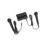 LTC Set Mixage Karaoké TV-Station Noir 2 Micros Changeur de Voix Écho Batterie Rechargeable