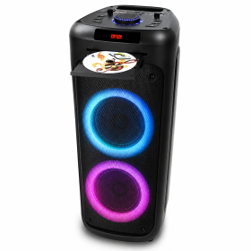 INOVALLEY MS06-CD-XXL Enceinte Portable Lumineuse 1000W Lecteur CD Bluetooth 5.0 Karaoké Radio FM USB