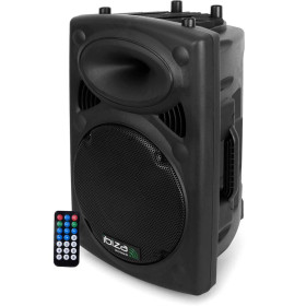 Ibiza Sound SLK-15A-TWS Enceinte amplifiée 800W 15 pouces Bluetooth USB SD DJ sono mobile noir Fonction TWS
