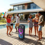 MUSE M-1957-DJ Enceinte Autonome Bluetooth Party Speaker 800W Batterie RGB Lumières Multicolores Micro Filaire Noir