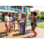 MUSE M-1957-DJ Altavoz autónomo Bluetooth para fiestas, 800 W, batería, luces RGB multicolores, micrófono con cable, negro