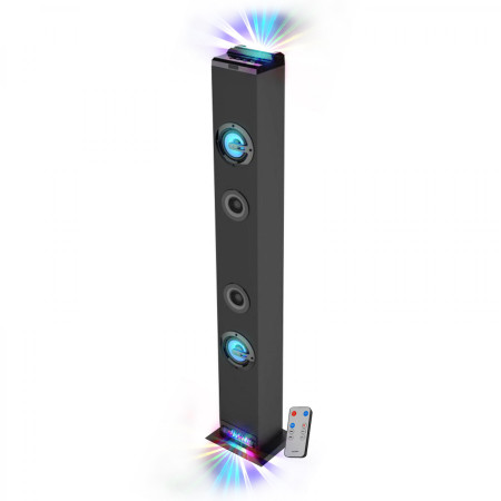 Tour de son INOVALLEY HP58BTH - Hifi Home Sound - Lumière LED Multi-rayons, Bluetooth, Radio FM, AUX - 4x 15W, Télécommande