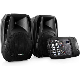 Ibiza Sound COMBO210 Système de sonorisation portable 10"/25cm 2x150W mixage 8 canaux