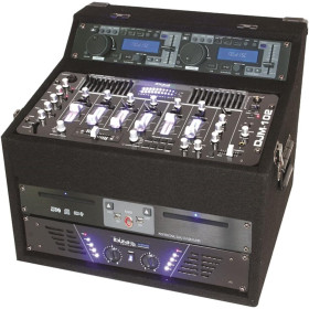 Ibiza Sound DJ1000MKII Système DJ Portable Amplifié Rack 6 Canaux Lecteur CD USB SD Noir