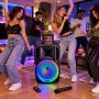 Altavoz portátil con batería de 800 W - 12" con LED RGB - USB/MICRO SD/BT/FM + Micro VHF + Teléfono