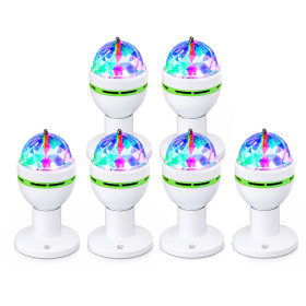 Boost MAGIC-LIGHT-MICRO-S - 6 Jeux Mini Ampoules E27 Effet Lumineux Rotatif RGB 3LED 1W Multicolore