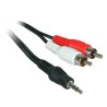 adattatore maschio del cavo stereo da 3,5 mm / 2 RCA maschio