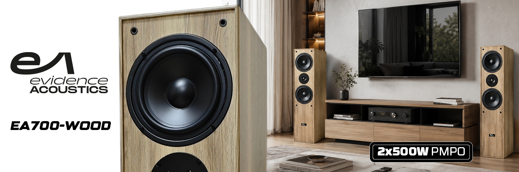 Paire d'enceintes Hifi/Home-Cinéma - Evidence Acoustics EA700-WOOD